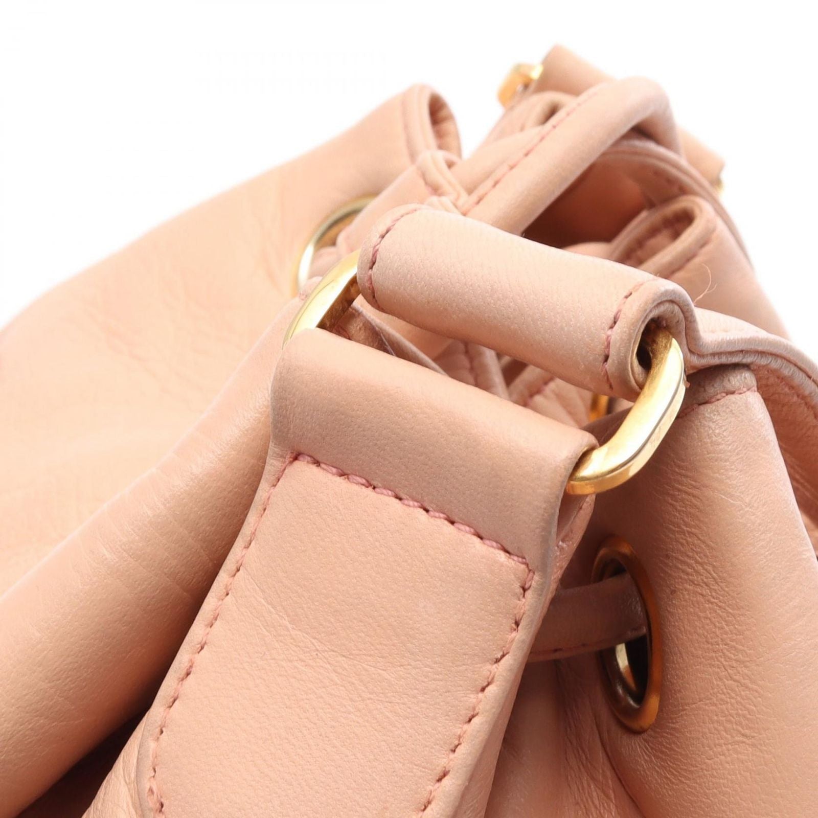 Chanel Shoulder Bag CC Logo Drawstring Light Pink Lambskin CC — view 8