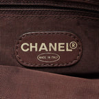 Chanel Tote CC Logo Denim Blue Brown CC Shoulder — view 4