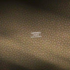 Hermes Handbag Picotin Lock PM Taurillon Clemence Etoupe Silver — view 5