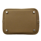 Hermes Handbag Picotin Lock PM Taurillon Clemence Etoupe Silver — view 3