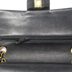 Chanel Shoulder Bag Quilted Lambskin Black Gold — view 9