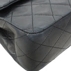 Chanel Shoulder Bag Quilted Lambskin Black Gold — view 6