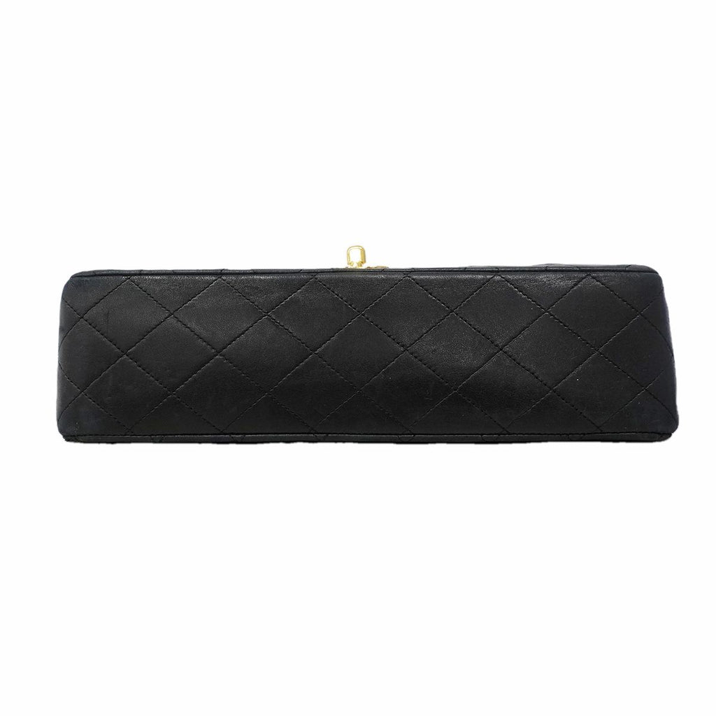 Chanel Shoulder Bag Quilted Lambskin Black Gold — view 3