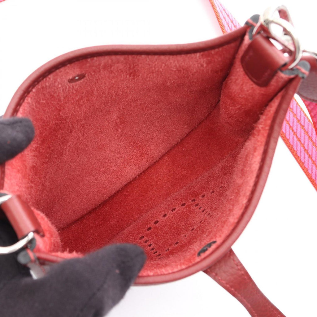 Hermes Shoulder Bag Evelyne TPM Amazon Rouge Ache Leather TPM — view 3