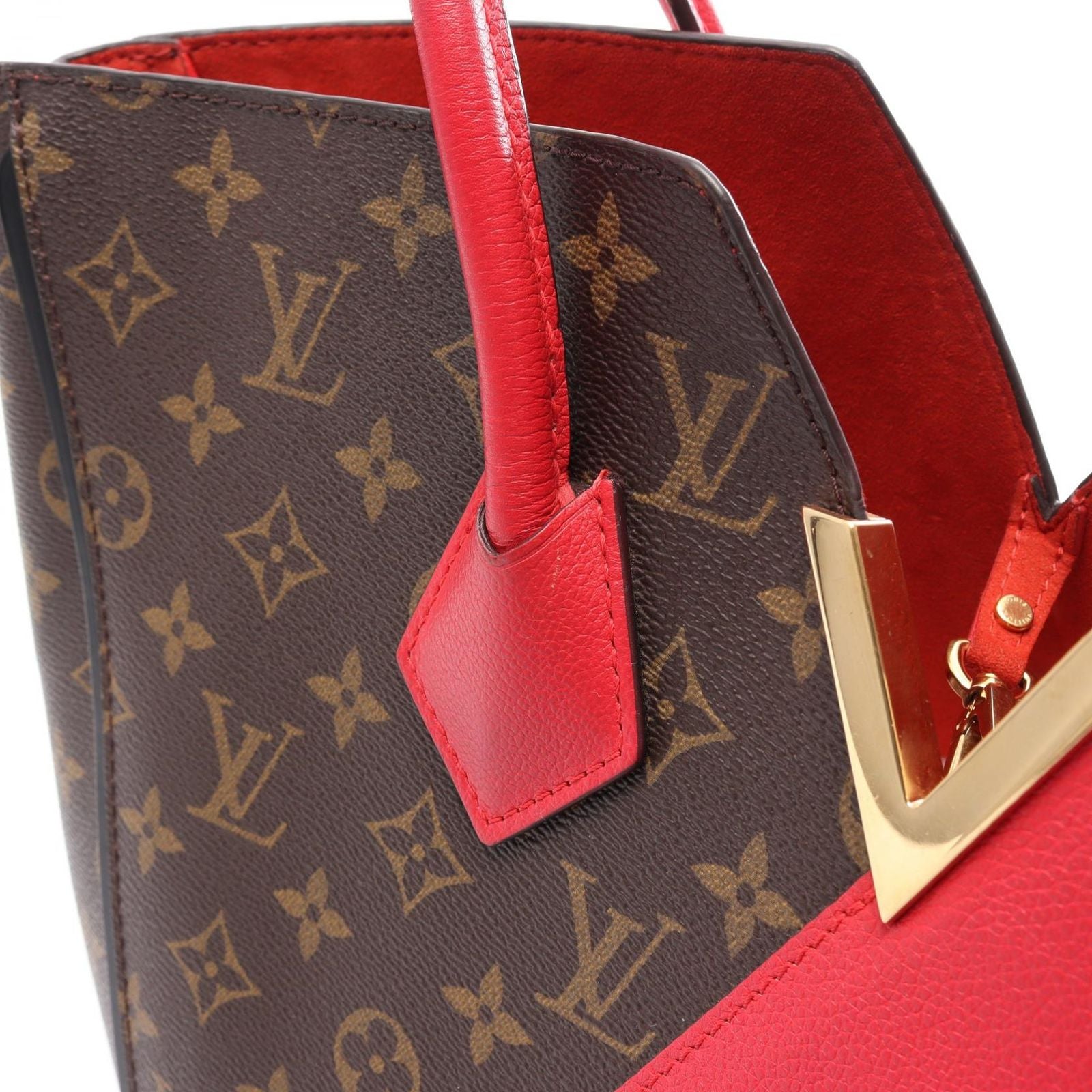 Louis Vuitton Tote Kimono MM Cerise Canvas Leather — view 8