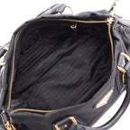 Prada Handbag Tessuto Calf Triangle Plate 2-Way Black Nylon Leather Logo — view 3