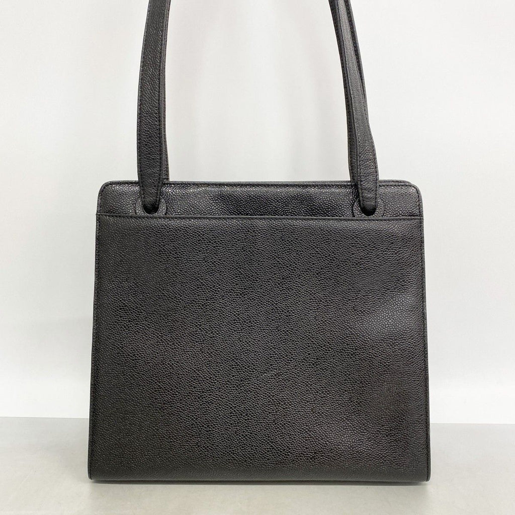 Chanel Tote Caviar Leather Black Gold — view 9