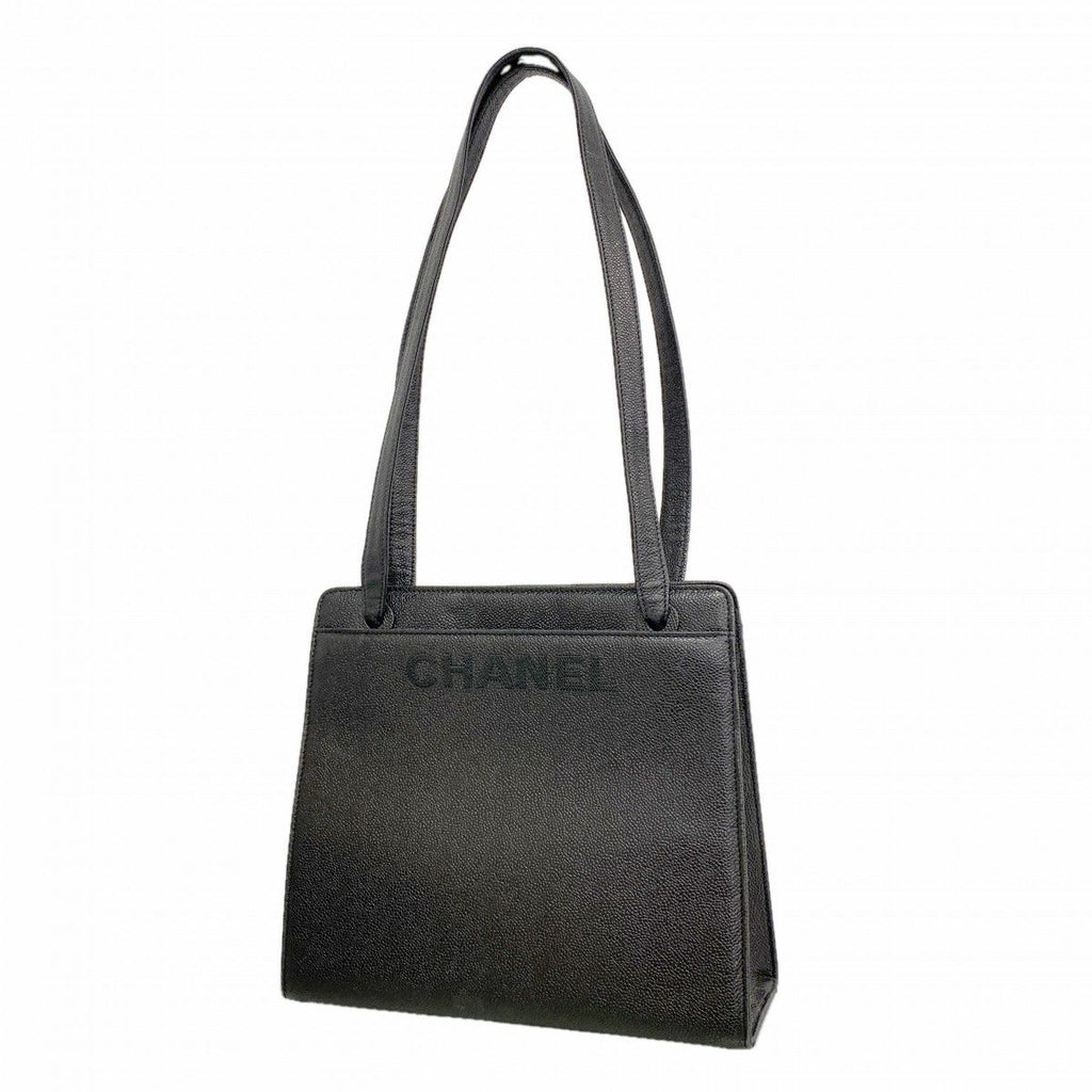 Chanel Tote Caviar Leather Black Gold