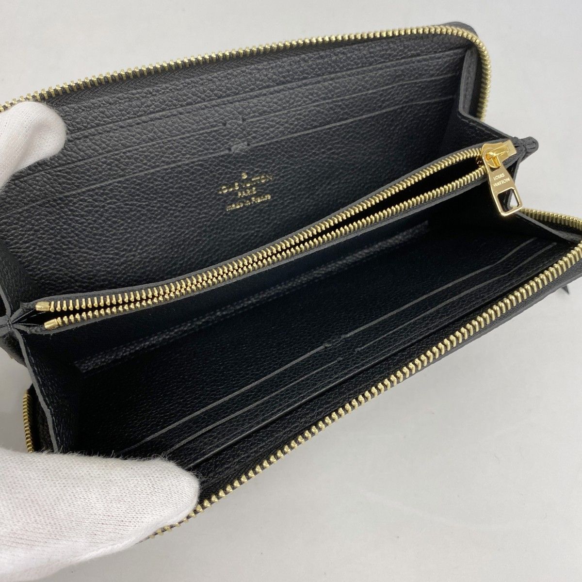 Louis Vuitton Wallet Monogram Empreinte Bicolor Portefeuille Clemence Black — view 3