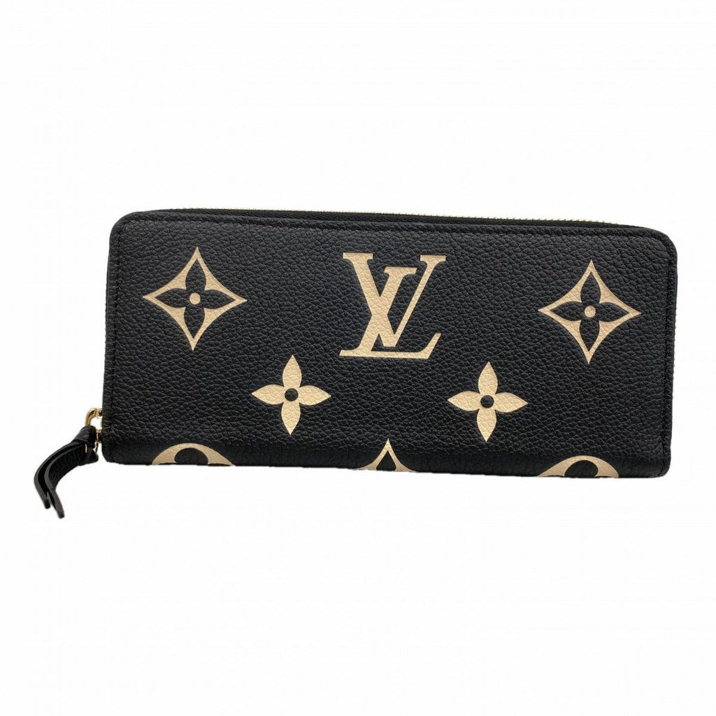 Louis Vuitton Wallet Monogram Empreinte Bicolor Portefeuille Clemence Black