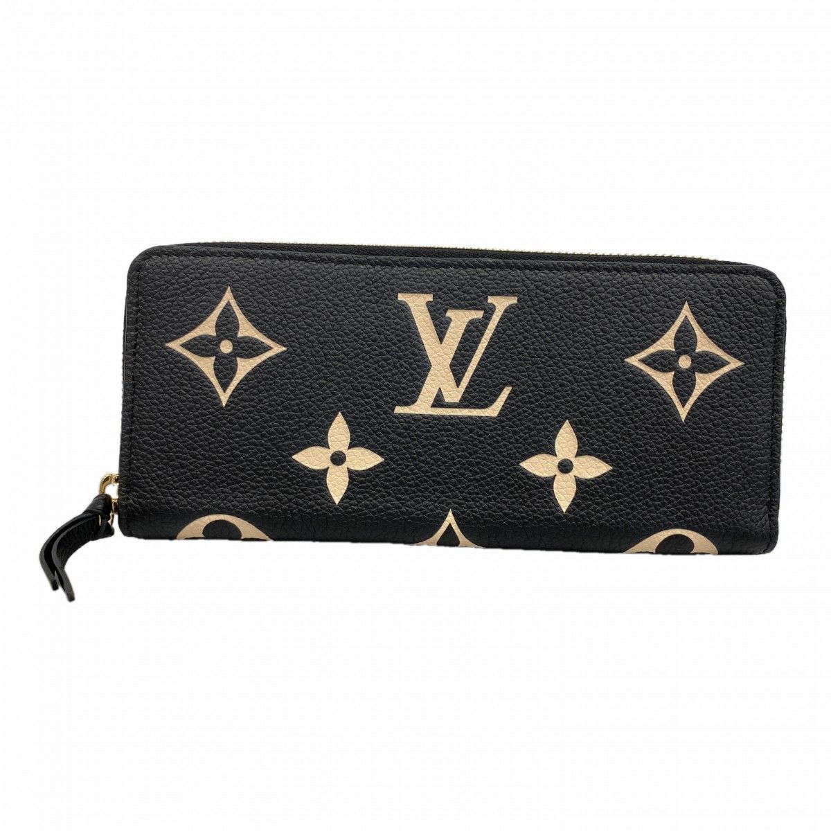 Louis Vuitton Wallet Monogram Empreinte Bicolor Portefeuille Clemence Black