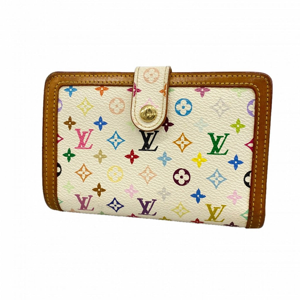 Louis Vuitton Wallet Monogram Multicolor Porte-Monnaie Vier Viennois Blanc
