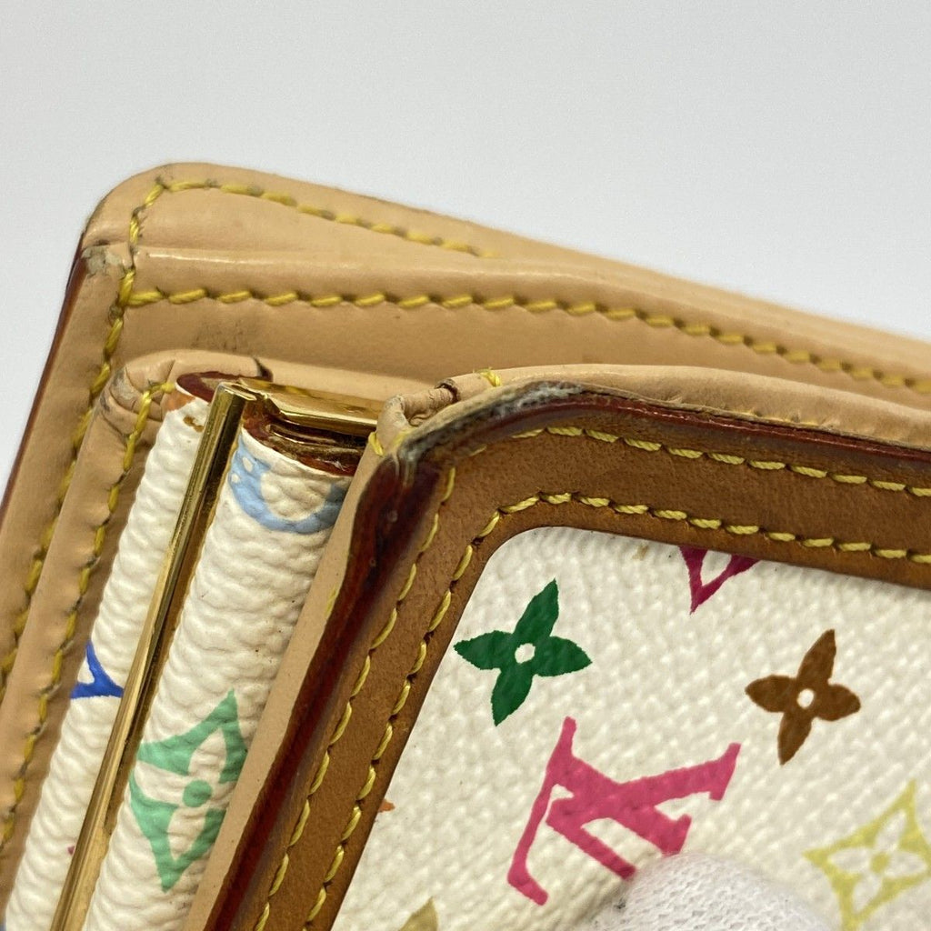 Louis Vuitton Wallet Monogram Multicolor Porte-Monnaie Vier Viennois Blanc — view 6