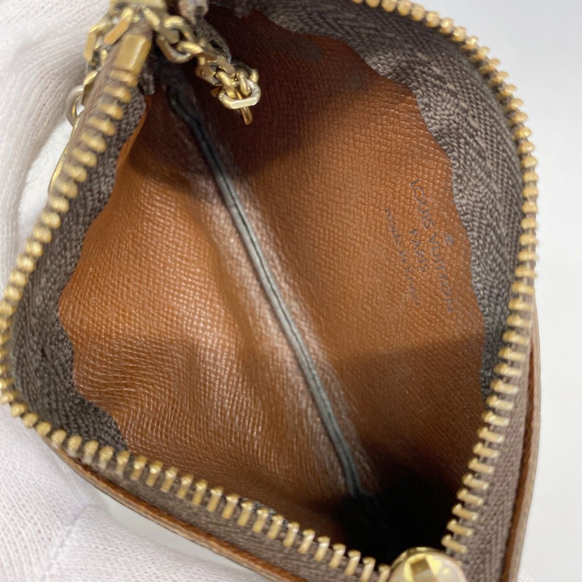Louis Vuitton Coin Case Monogram Pochette Cles Brown — view 3
