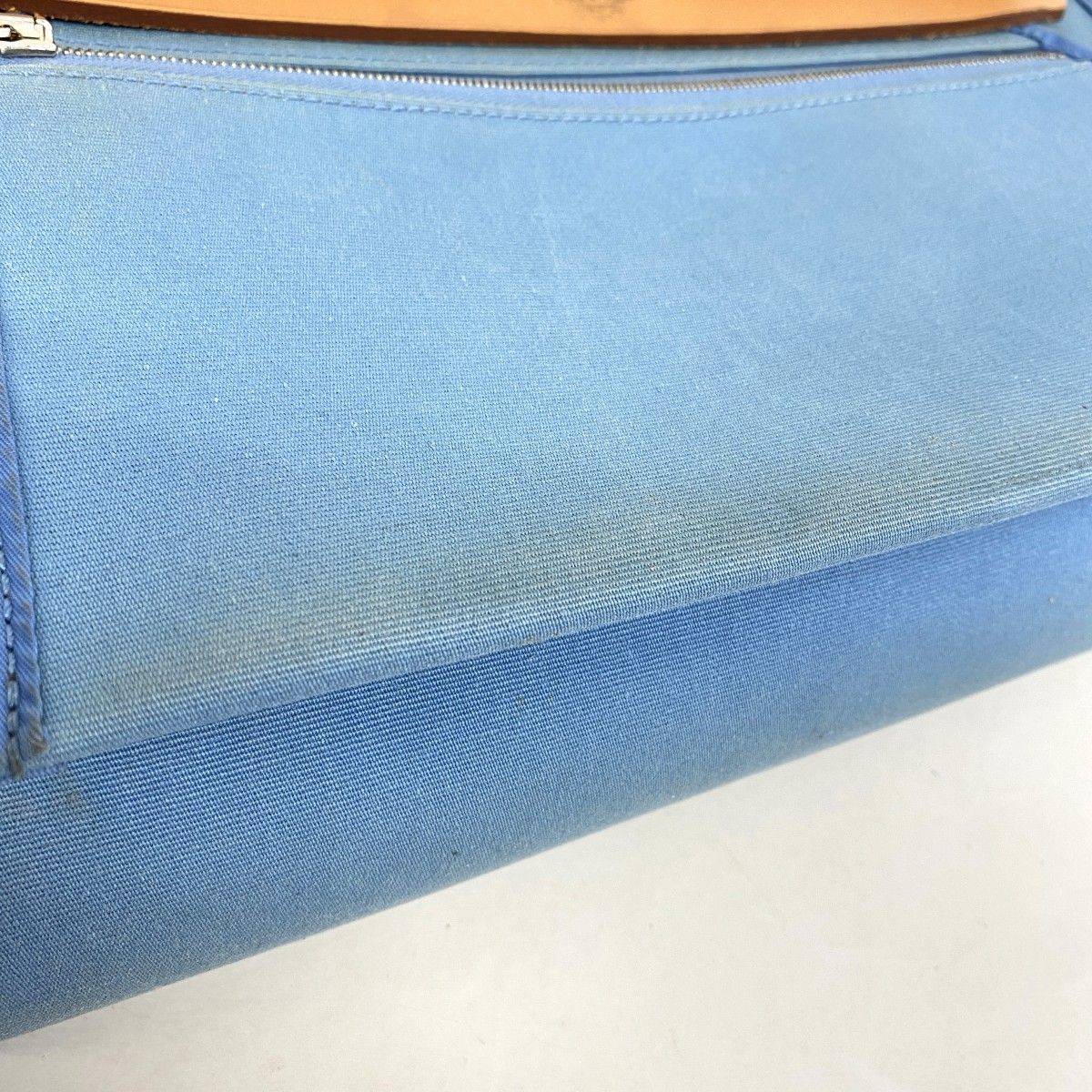 Hermes Handbag Herbag Zip PM Toile Officier Blue Silver 2-Way — view 7