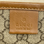 Gucci Tote GG Supreme Beige Brown Champagne Gold — view 5