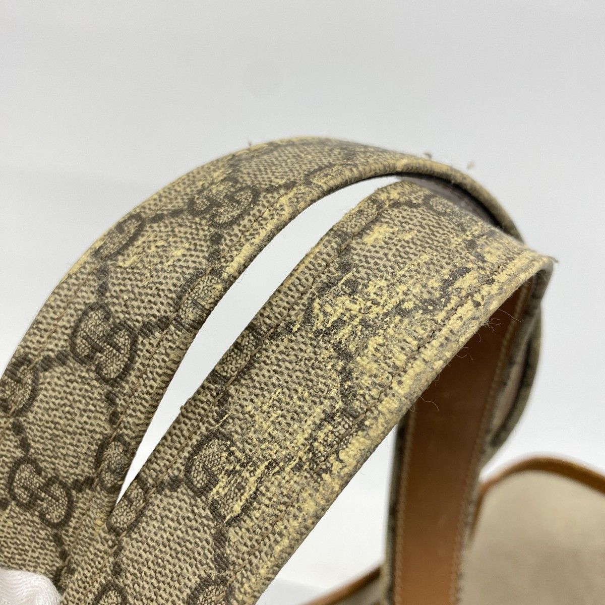 Gucci Tote GG Supreme Beige Brown Champagne Gold — view 6