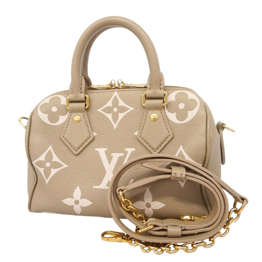 Louis Vuitton Handbag Monogram Empreinte Bicolor Speedy Bandouliere 20 Tourtlere