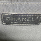 Chanel Shoulder Bag Boy Patent Leather Black Silver — view 5