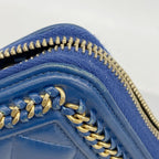 Chanel Wallet Boy Lambskin Navy Champagne Gold — view 6