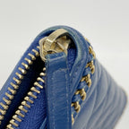 Chanel Wallet Boy Lambskin Navy Champagne Gold — view 7