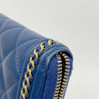 Chanel Wallet Boy Lambskin Navy Champagne Gold — view 5