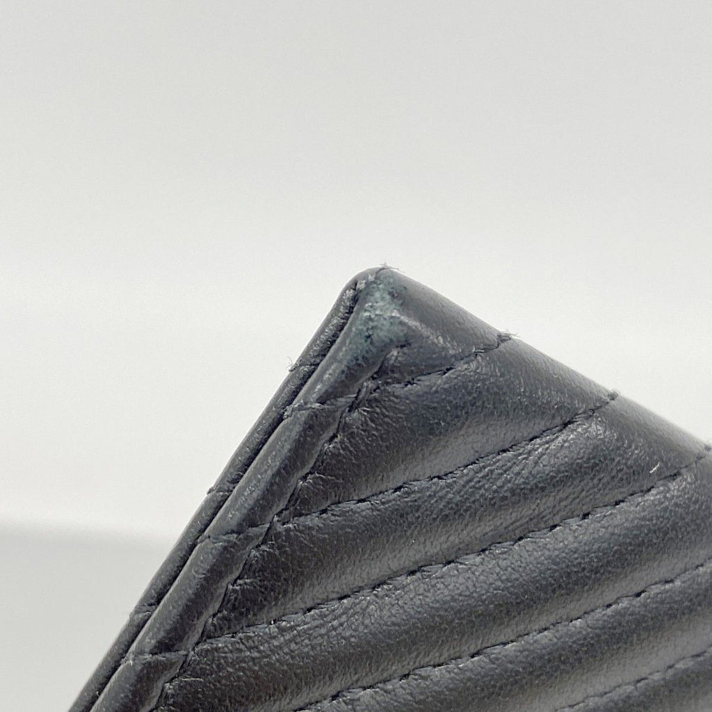 Chanel Wallet Boy Stitch Lambskin Black Silver — view 6