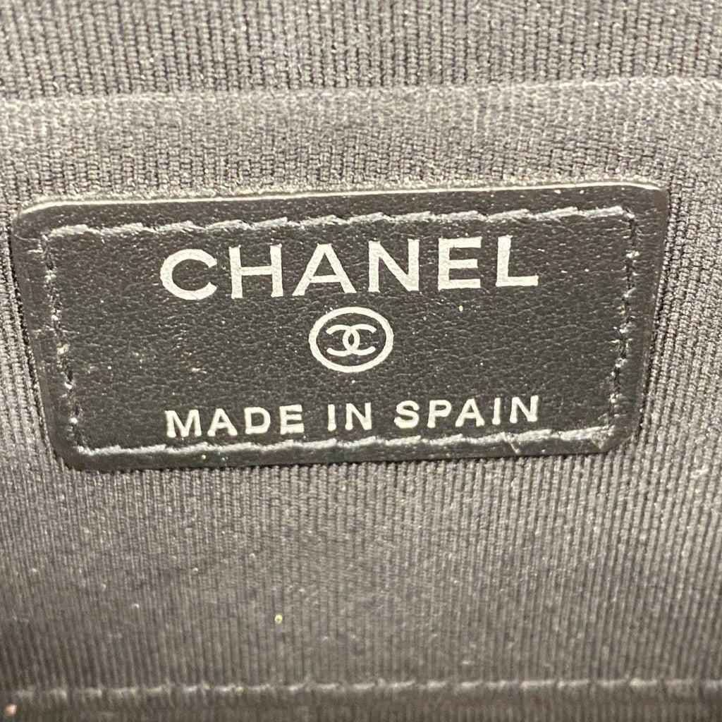 Chanel Wallet Boy Stitch Lambskin Black Silver — view 4