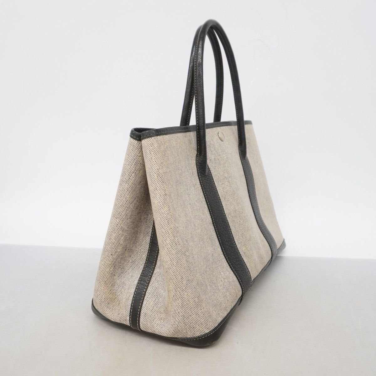 Hermes Tote Garden Party PM Toile Ash Black Silver — view 2
