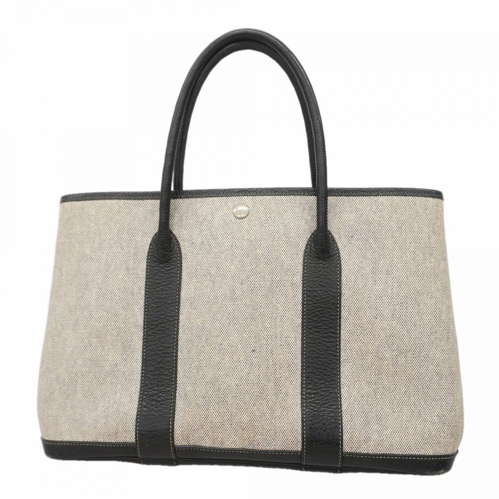 Hermes Tote Garden Party PM Toile Ash Black Silver
