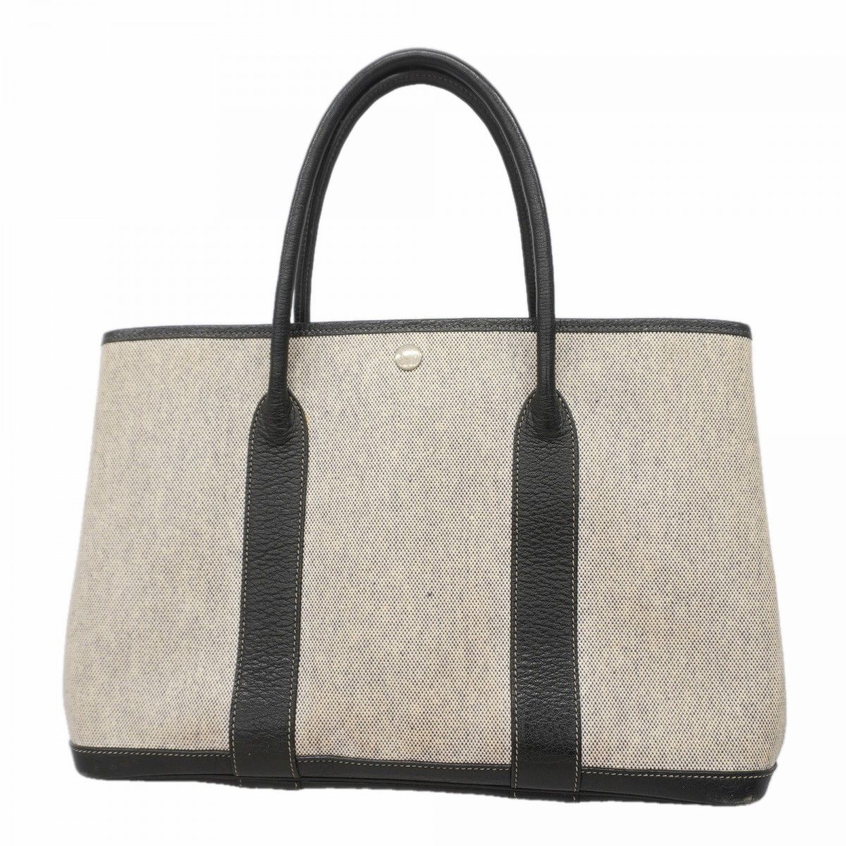 Hermes Tote Garden Party PM Toile Ash Black Silver