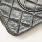 Chanel Shoulder Bag Quilted Lambskin Black Gold — view 9