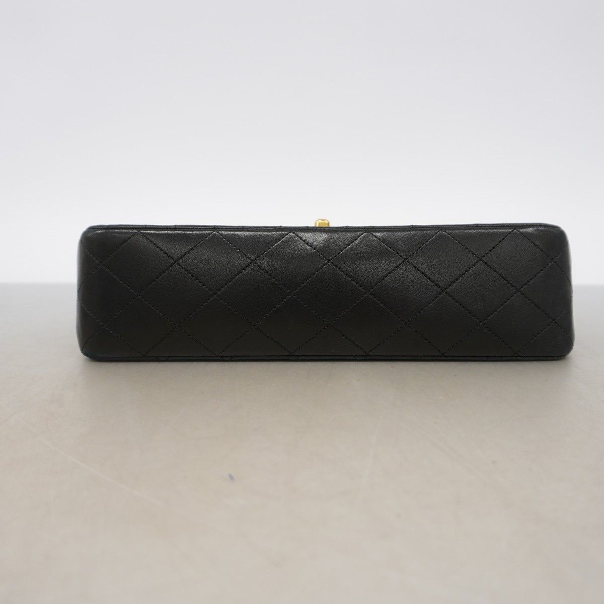 Chanel Shoulder Bag Quilted Lambskin Black Gold — view 3