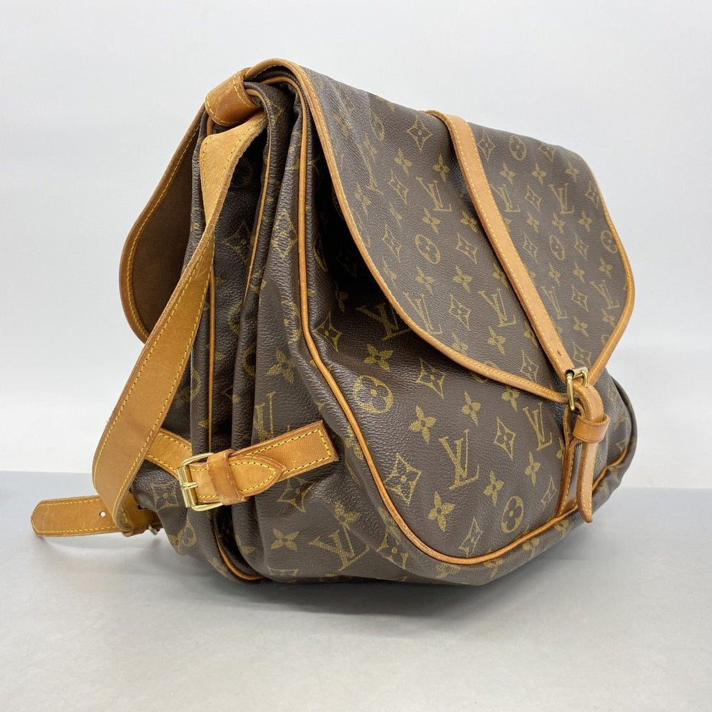 Louis Vuitton Shoulder Bag Monogram Saumur 35 Brown — view 2