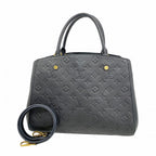 Louis Vuitton Handbag Monogram Empreinte Montaigne MM Noir 2-Way