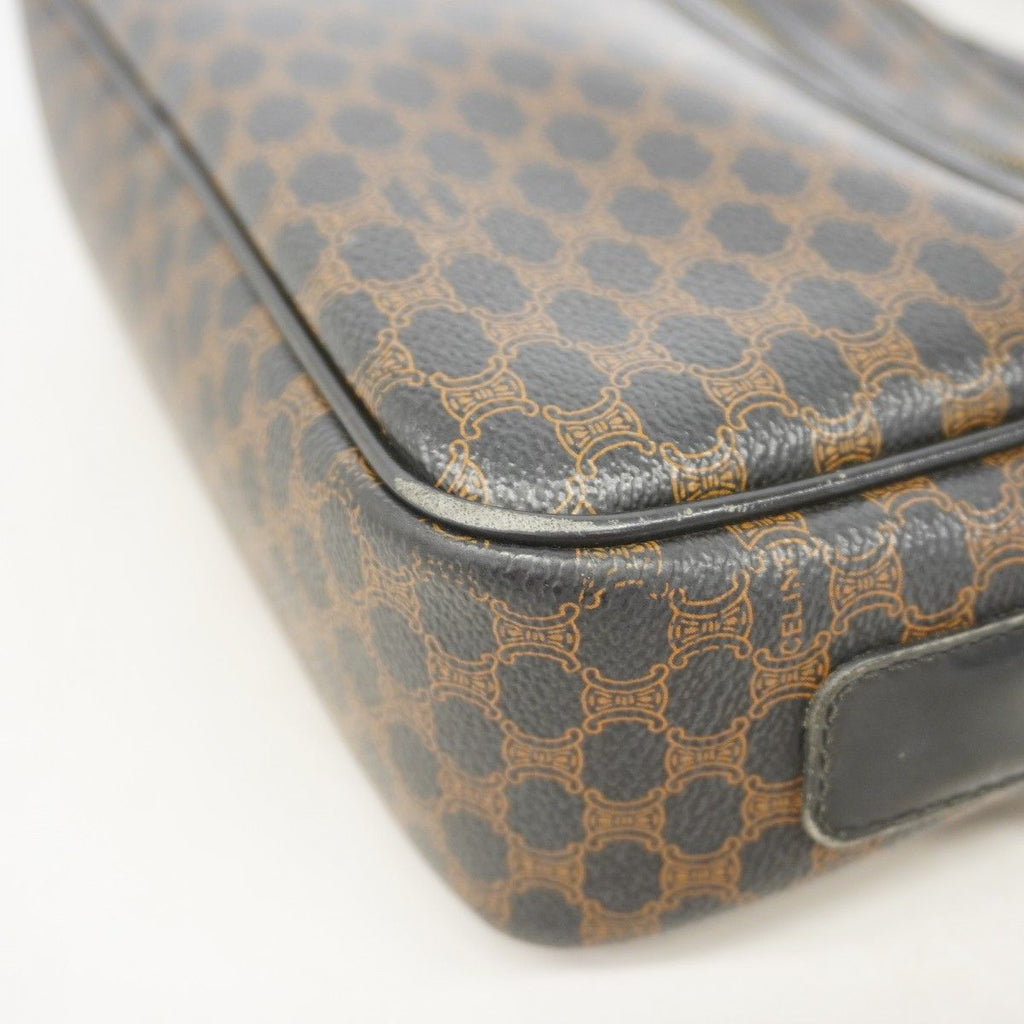 Celine Shoulder Bag Macadam Black Brown Gold — view 6