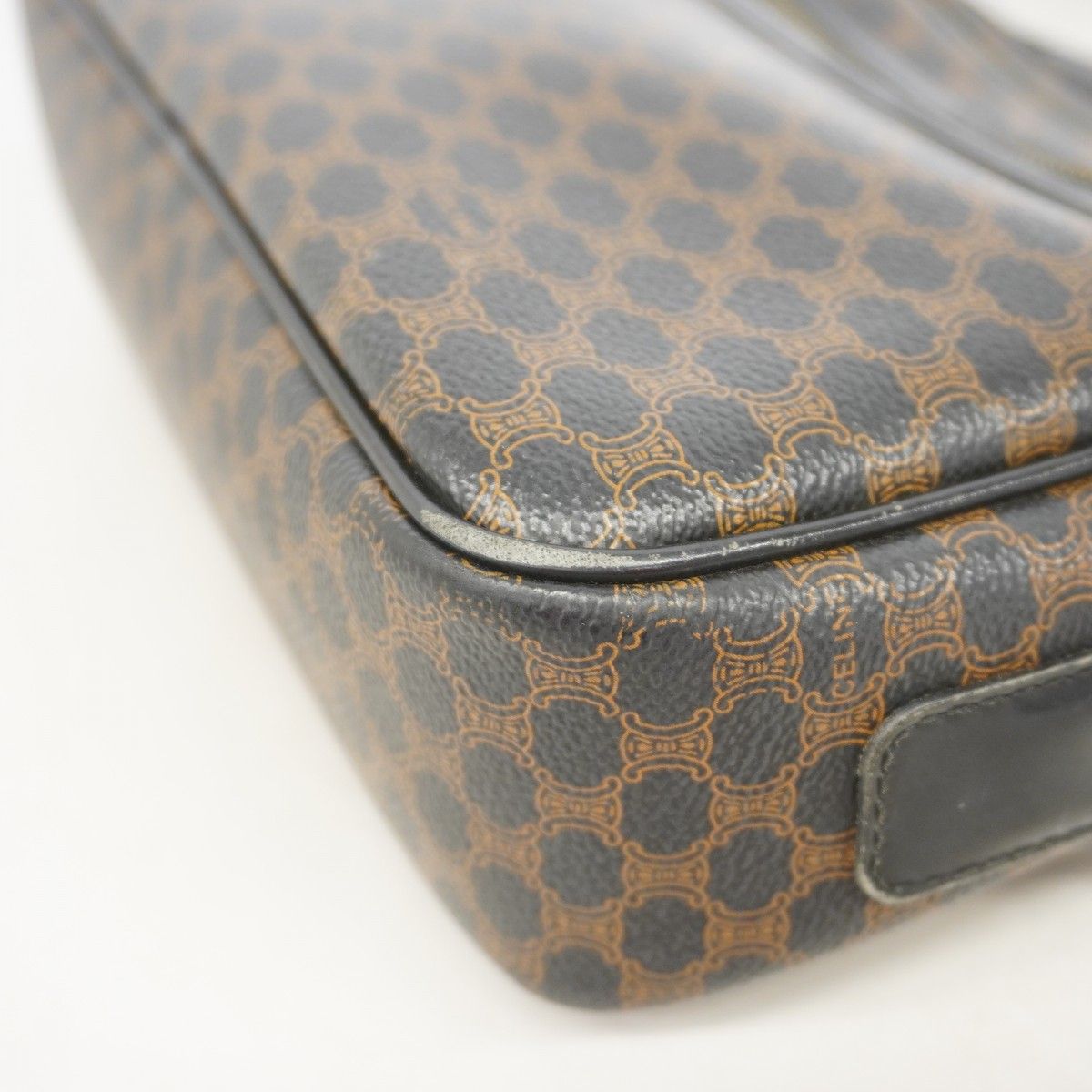 Celine Shoulder Bag Macadam Black Brown Gold — view 6