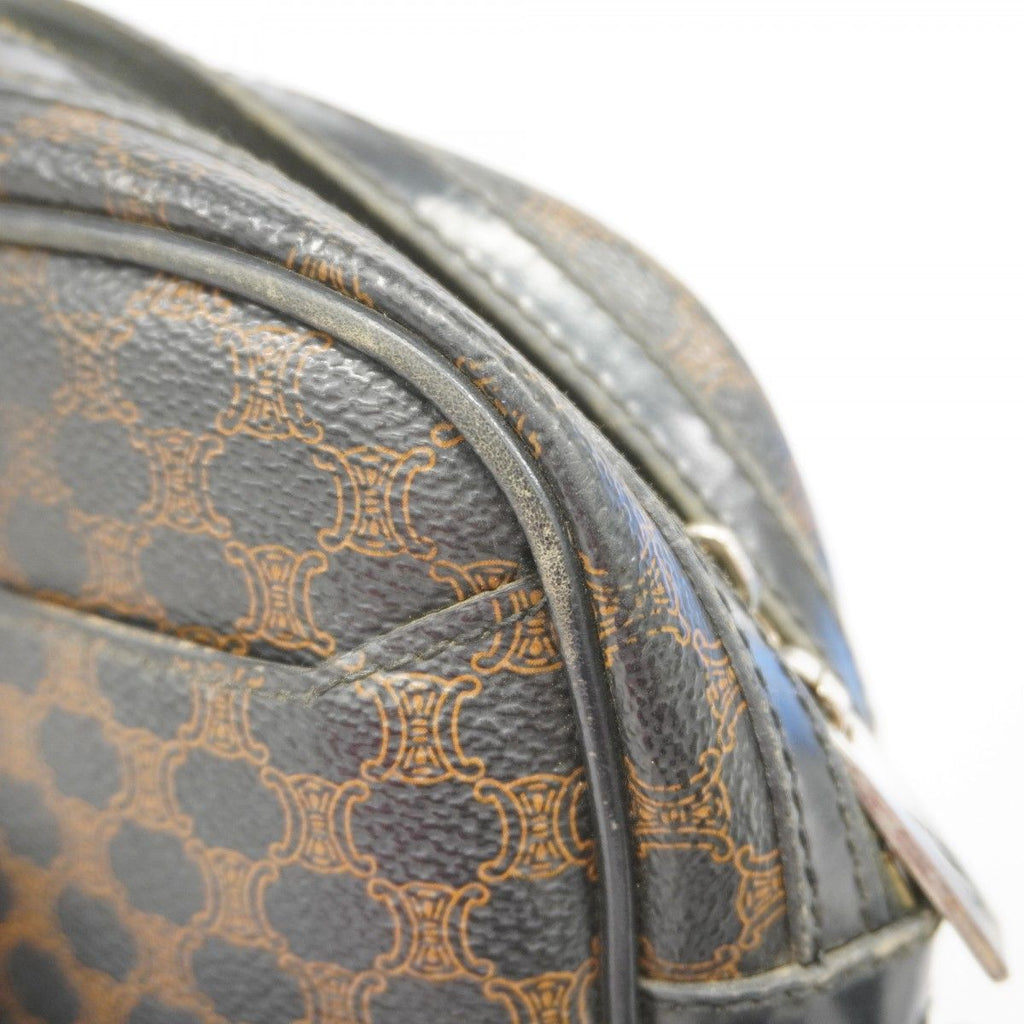 Celine Shoulder Bag Macadam Black Brown Gold — view 7