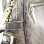 Celine Shoulder Bag Macadam Black Brown Gold — view 9