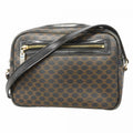 Celine Shoulder Bag Macadam Black Brown Gold