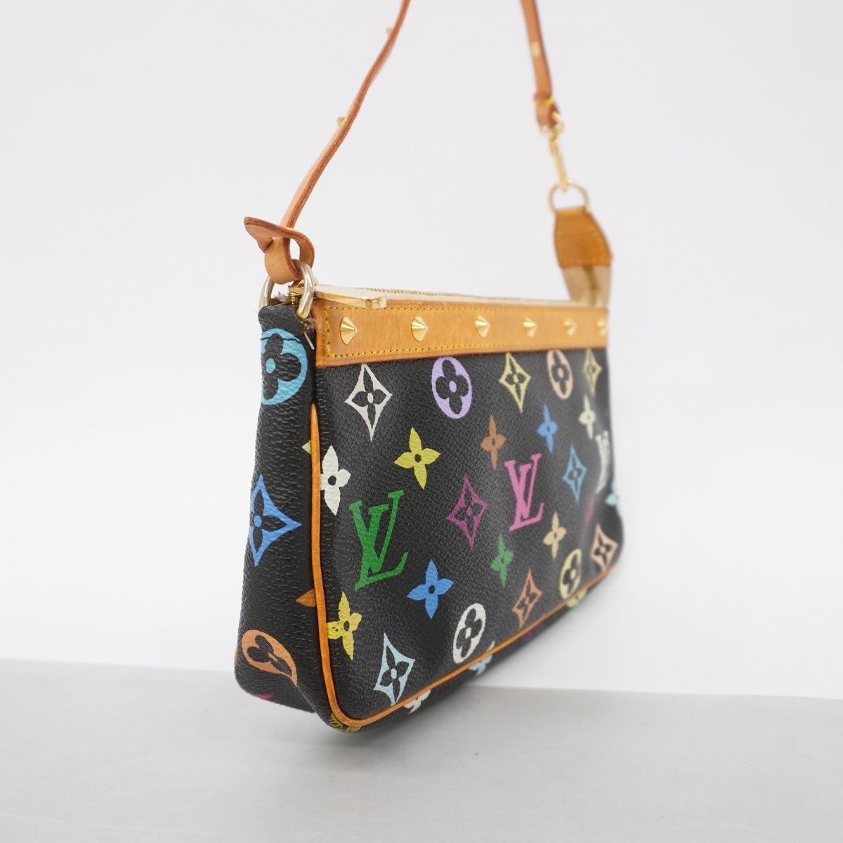 Louis Vuitton Pouch Monogram Multicolor Pochette Noir 2-Way — view 2