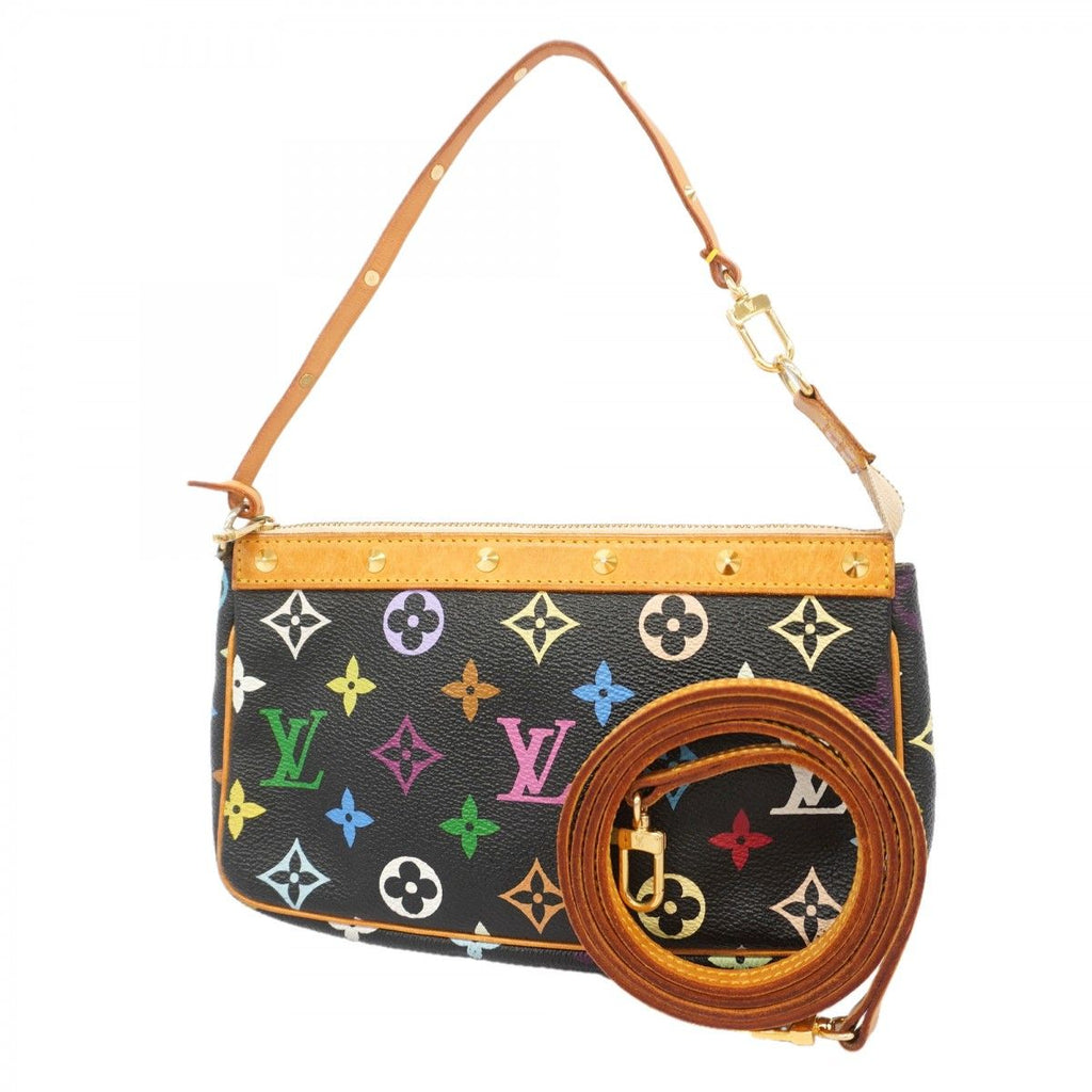 Louis Vuitton Pouch Monogram Multicolor Pochette Noir 2-Way