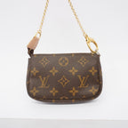 Louis Vuitton Pouch Monogram Mini Pochette Brown — view 9