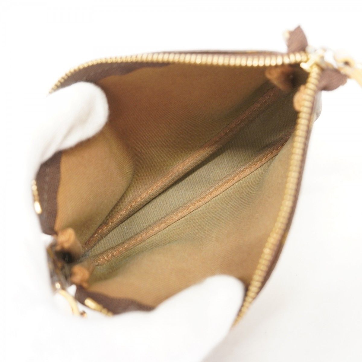 Louis Vuitton Pouch Monogram Mini Pochette Brown — view 4