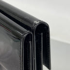 Chanel Trifold Wallet Patent Leather Black Silver — view 7