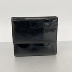 Chanel Trifold Wallet Patent Leather Black Silver — view 9