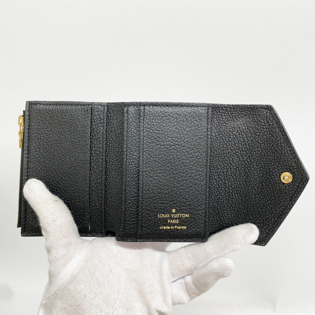 Louis Vuitton Trifold Wallet Monogram Empreinte Portefeuille Zoe Noir — view 3