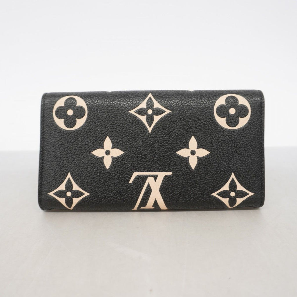 Louis Vuitton Wallet Monogram Empreinte Bicolor Portefeuille Sarah Black Beige — view 6