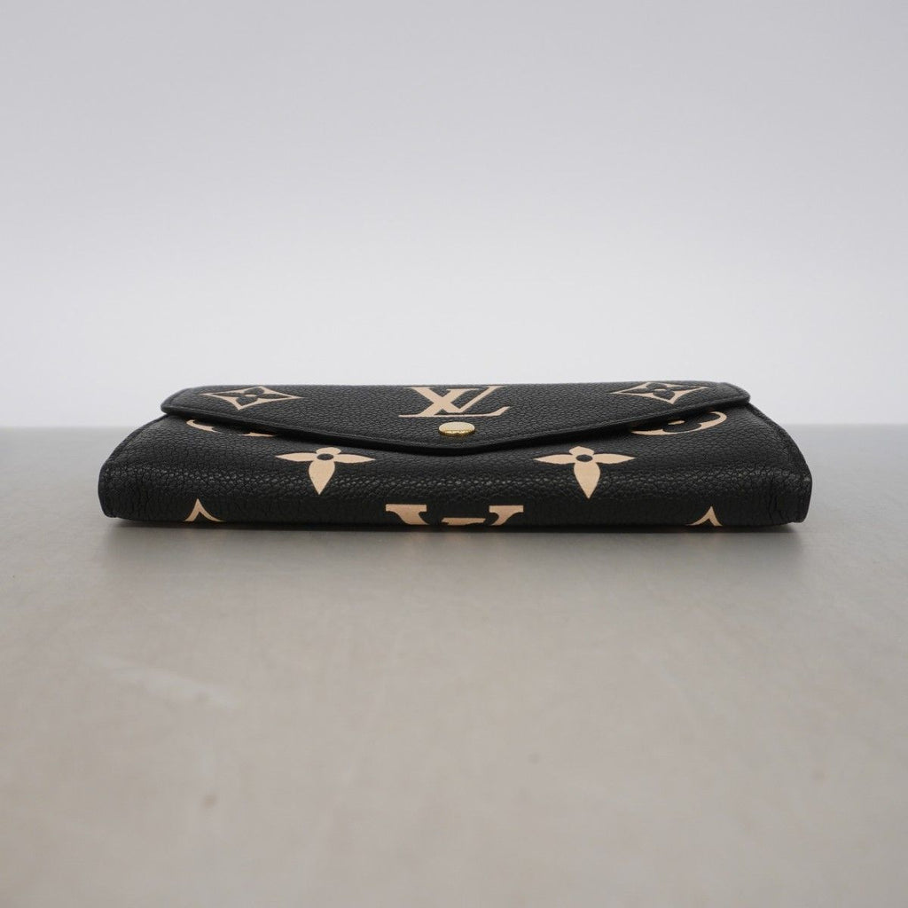 Louis Vuitton Wallet Monogram Empreinte Bicolor Portefeuille Sarah Black Beige — view 2