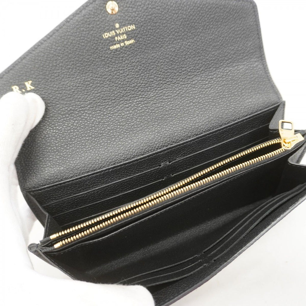 Louis Vuitton Wallet Monogram Empreinte Bicolor Portefeuille Sarah Black Beige — view 3